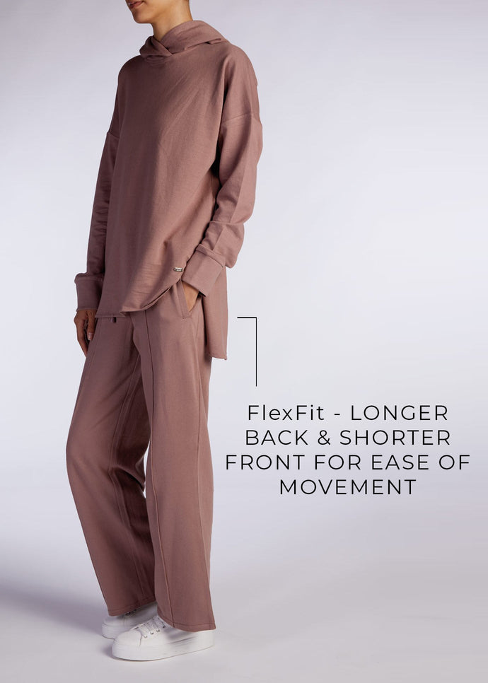 Cropped Cotton Hoody Taupe - Final Sale